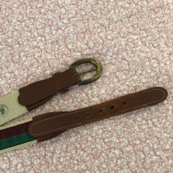 Brooks Brothers men’s belt size 36 Preowned green and burgundy stripe - Picture 6 of 8